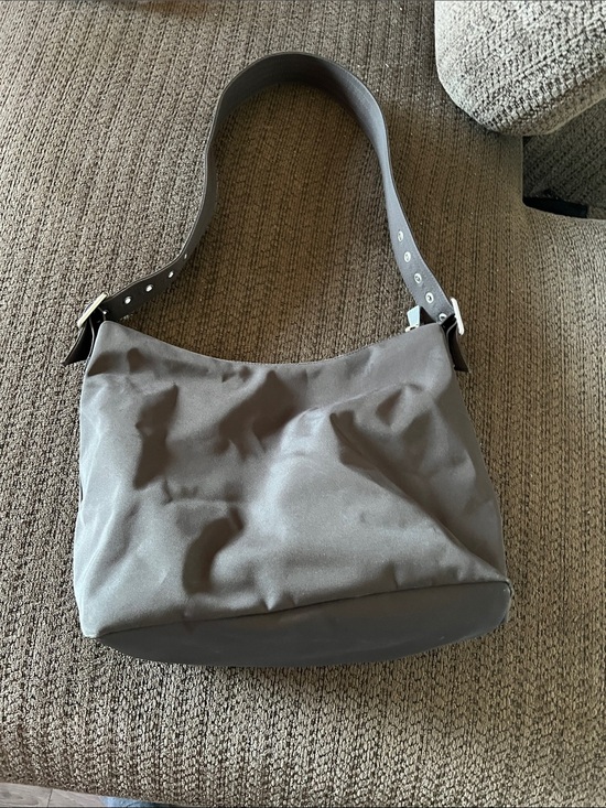 GAP Handbags - GAP Gray Nylon Slouch Shoulder Bag Minimalist Y2K Hobo Purse